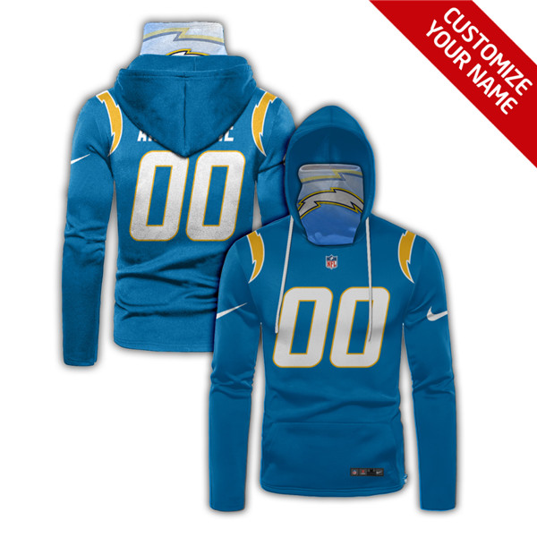 Men's Los Angeles Chargers Blue 2020 Customize Hoodie Mask Men's Los Angeles Chargers Blue 2020 Customize Hoodie Mask